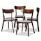 Baxton Studio Iora Light Grey Upholstered and Walnut Wood 4-Piece Dining Chair Set 168-10814 - alternate 1
